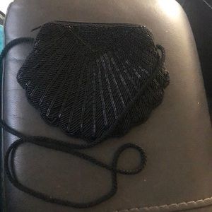 Gorgeous Black Seed Bead Handbag